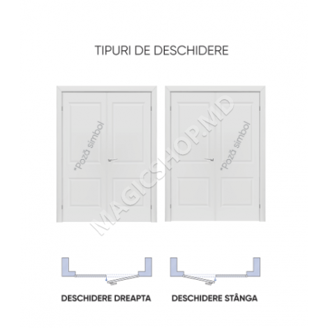 Usa interior Villa 3V (120x200 cm) Alb Emalit